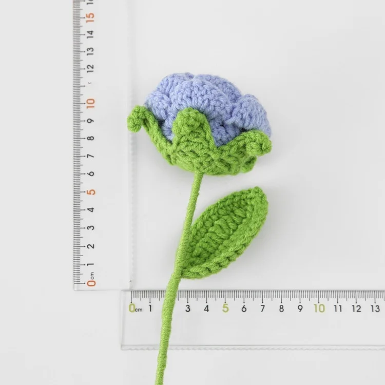Creative Finished Crochet Gradient Wool Rose Single Valentine's Day Chinese Valentine's Day Christmas Bouquet Flower Sewing Kit