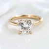 Bague en or jaune 10K avec diamant de laboratoire