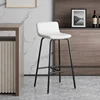 Cuir de selle - blanc - pieds noirs [hauteur 75cm]
