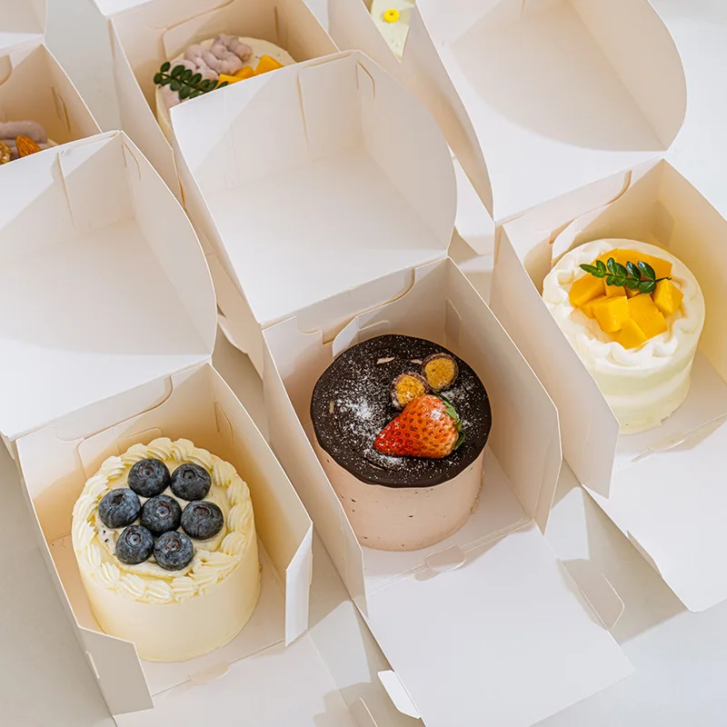 Ins Style 3 Inch Mousse Cake Dessert Packing Box Bread Paper Box