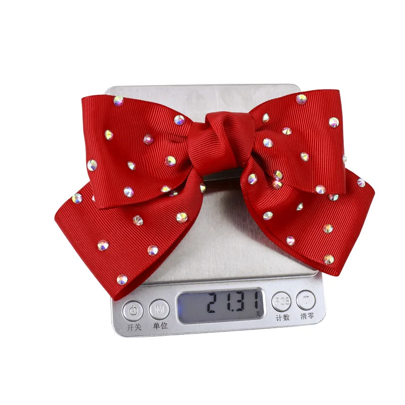 Yucat Wholesale Korean Fashion Women Elegant Hair Accessories Hair Claw Solid Color Crystals Butterfly Bowknot Hair Clips