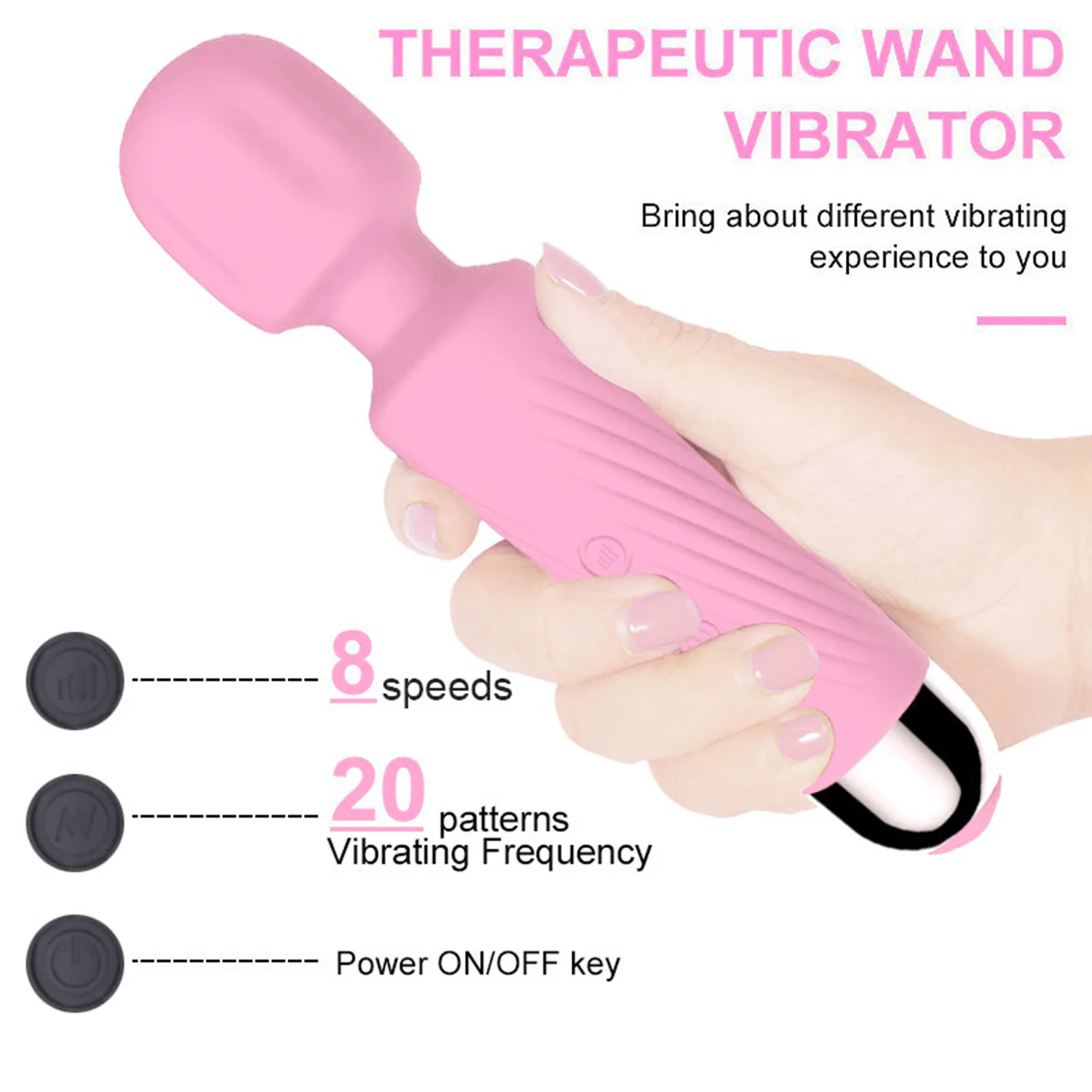Best Best Mic Vibrator Cordless Handheld Multi-Speed AV Wand Sex Vibration  Mini Personal Body Wand Massager for Woman