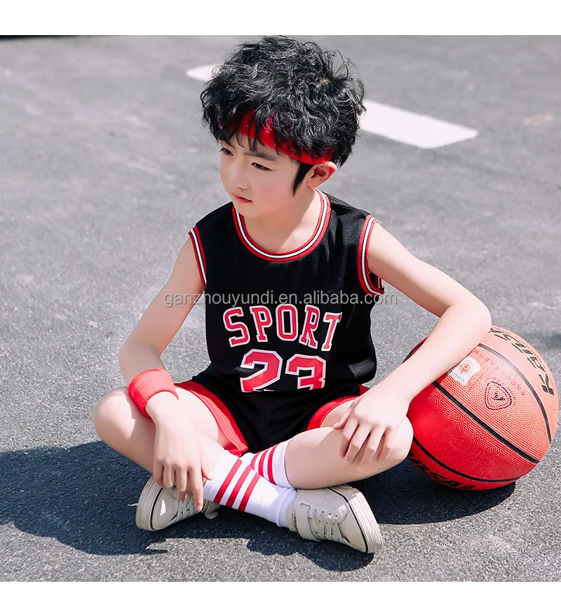 Wholesale Kids Basketball Jerseys Breathable 100% Polyester