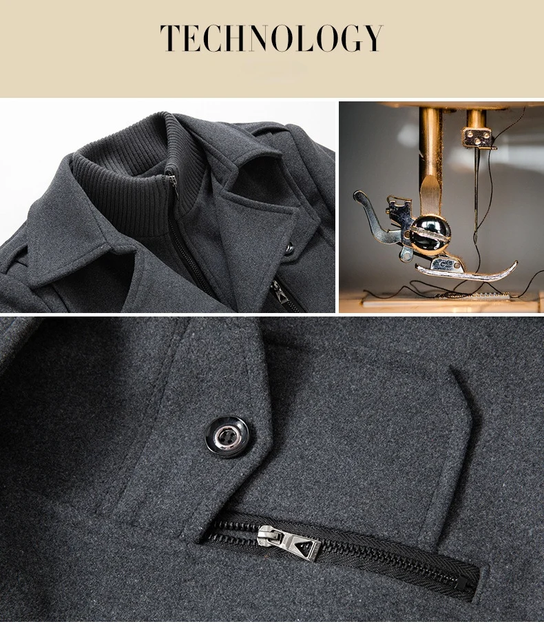 Warm Long Plus Size Windproof Jacket for Men Overcoat Casual Trench Coat Stylish Winter Men's Double Collar Woolen M_voghion.com