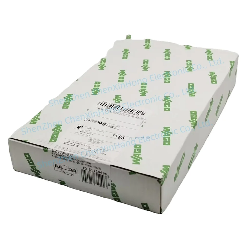 270-480 WAGOS Jumper 80-way Silver Colored Terminal Block Connector 270 480 18A Rail-Mount Terminal Blocks 270-480