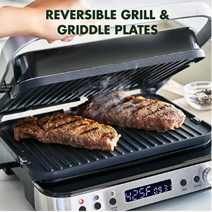 Optigrill Edelstahl Elektrogrill Rauchfreier Indoor-elektro-bbq-grill Mit Waffeleisen,Panini-presse,Elektrischer Grillplatte