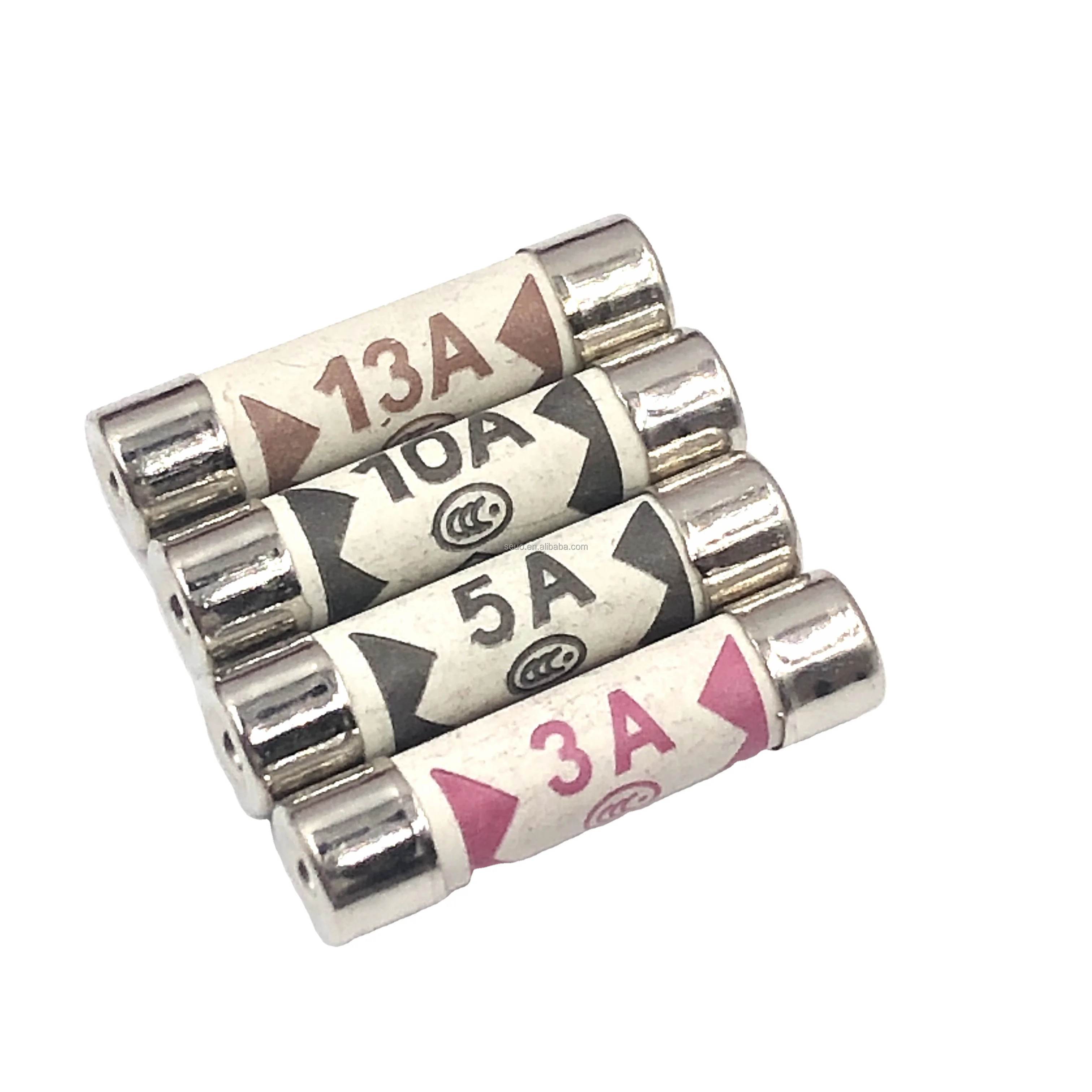 100 Fusibles Céramique BS1362 - 1A, 3A, 5A, 10A, 13A - 240V Pour Prises UK - Kit Assortiment