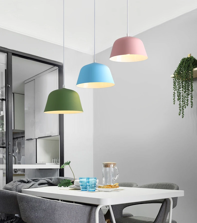 fixation modern metal round simple Industrial Wind Metal Hanging Light designer pendant lamp