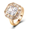 14K gold moissanite diamond ring
