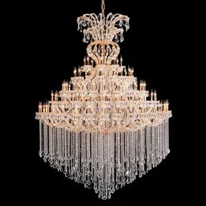Custom Project Lighting Traditional European Maria Theresa Large Crystal Chandelier Led Fixtures Hotel