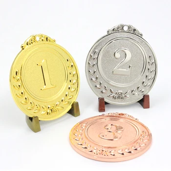 Wholesale Cheap Promotion Blank Ranking First Second Third Place Medal Die Casting Medals With Ribbon