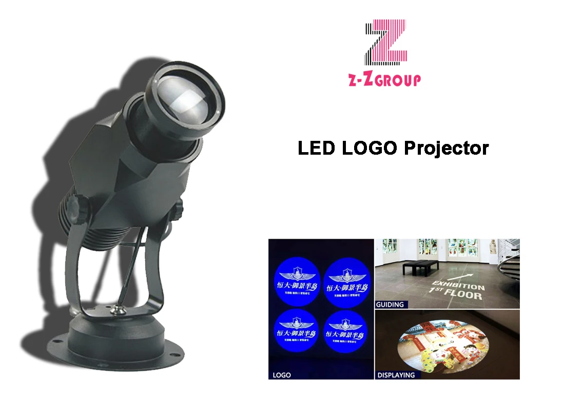 Outdoor Rotating Laser Gobo Advertising Projector Ip66 Waterproof Logo