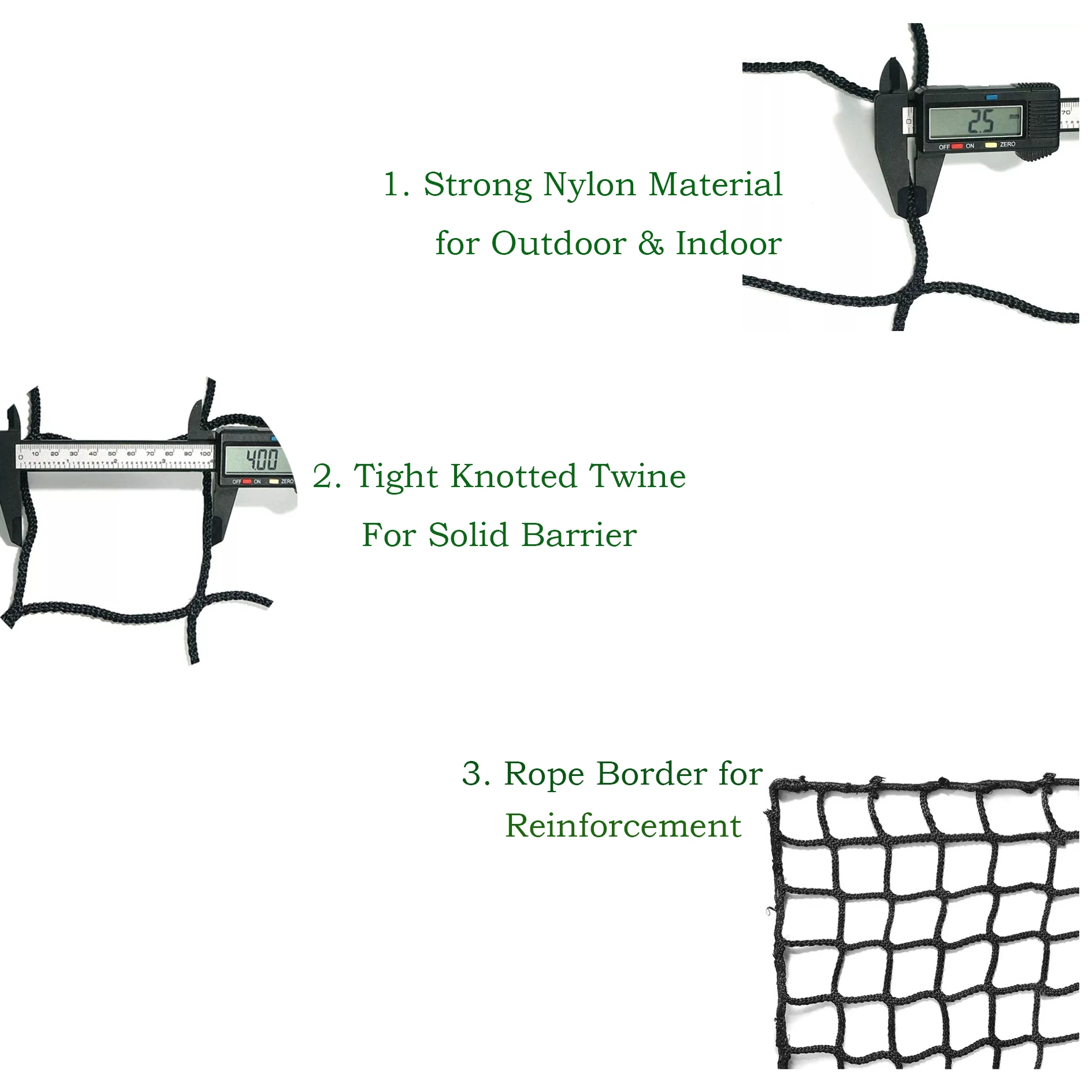 Durable Backstop Safety Net Hitting Netting Rebound Backstop Barrier