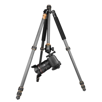 QZSD Q999C Portable Detachable Changeable Traveling Tripod Monopod Carbon Fiber Ball Head for SLR Camera DSLR Camcorder detail image