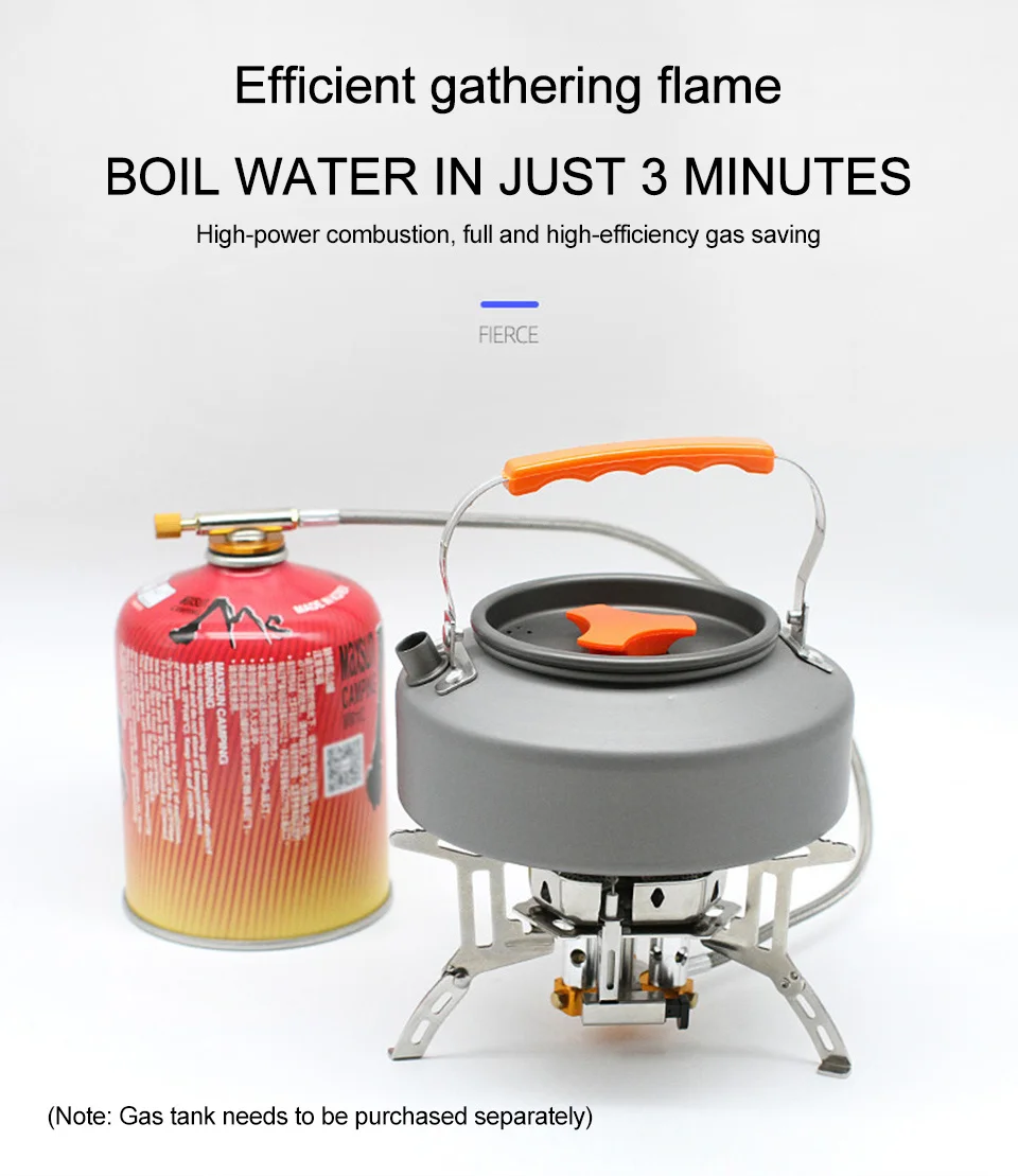 Outdoor Gas Cooker Camping Burner Stove Portable Cookware Camping