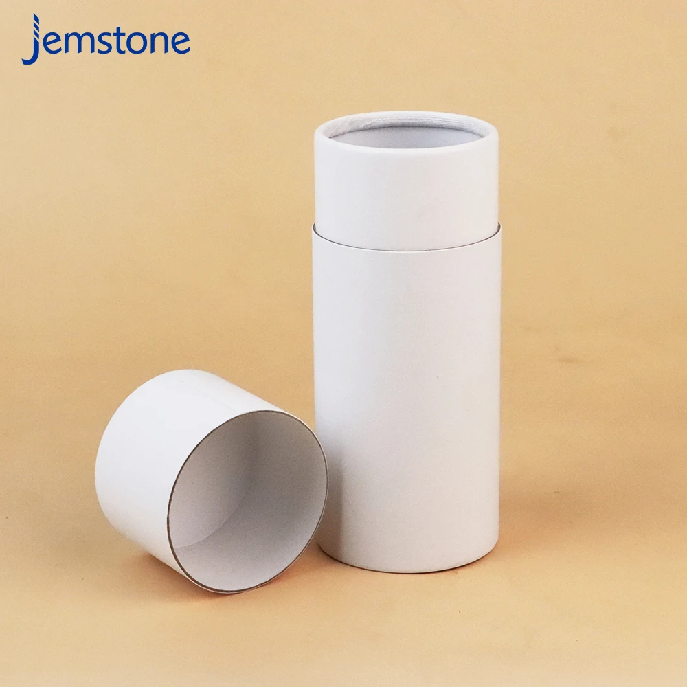 Biodegradable Cardboard Cylinder Round Box White Paper Tube Packaging Box for Cosmetic Gift