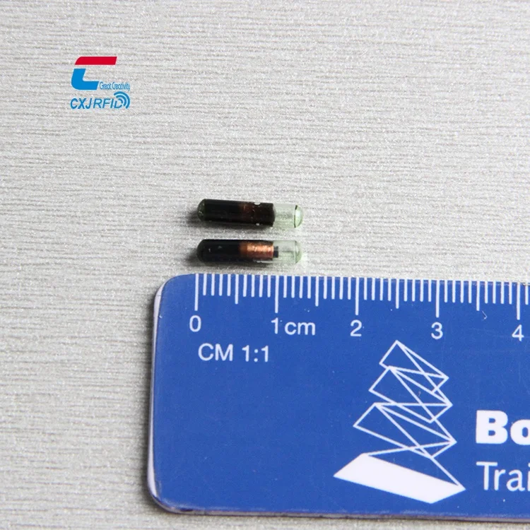 Ultra Mini Bioglass RFID Animal Tag I CODE SLIX NFC Implant Microchip for Dog Cat Fish Tortoise Mouse Sheep