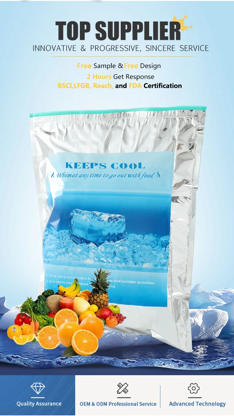 Warm verkoop Kaviaar Vaccin Aluminium folie Geïsoleerde zak Pillen Koeler zak Ziplock thermische zak 0