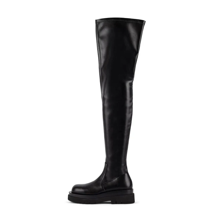 Knee-high Boots For Ladies Round Head 
