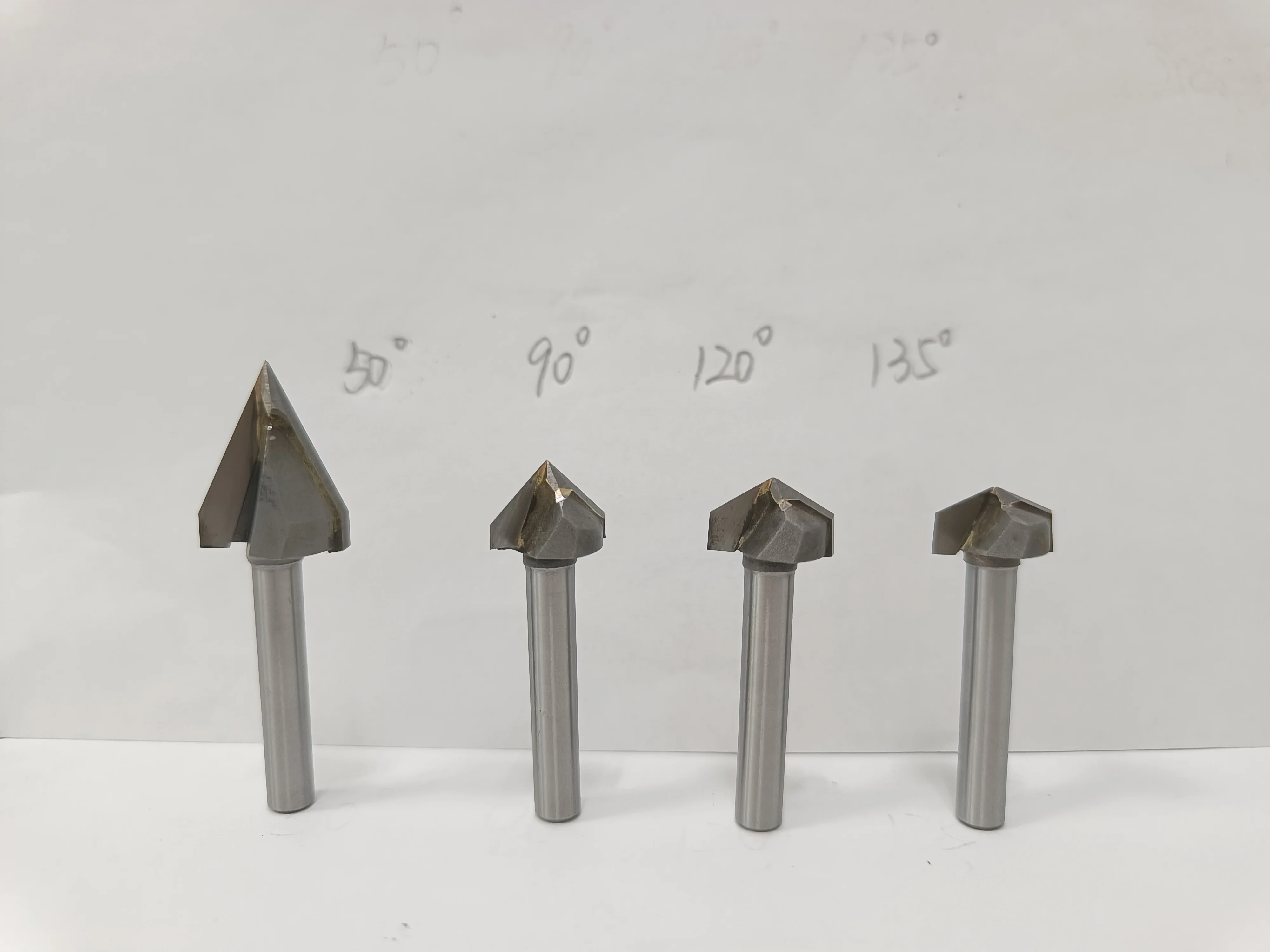 Customized ODM/OEM Solid Carbide V-Shaped Chamfer Carpentry Router Bits CNC Grooving Tools for Wood 3D Engraving