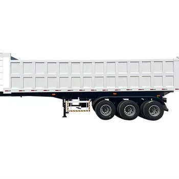 The 3-axle 40 cubic sturdy rear dump semi-trailer is designed for heavy transport.semi trailer