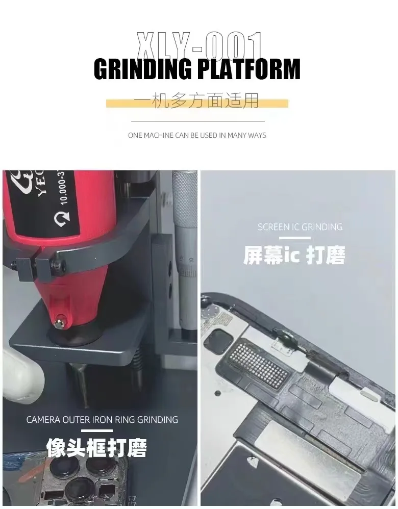 Rear Camera Lens Ring Grinder Machine Back Glass Repair for iPhone X 11 12 13 14 15 Pro Max Main Camera Lens Remover Tool