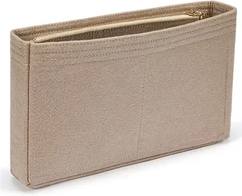 Soyizom Organizer Per Borsa In Feltro Beige | Multi-tasca | Accessorio Per Tenere In Ordine La Borsa (Media) - 5