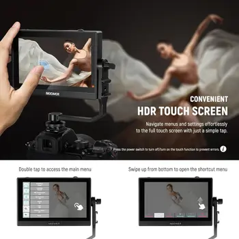 NEEWER F500 5.5 Inch Full HD 1920x1080 4K Camera Field Monitor HDR Touch Screen with 3D LUT Battery & Charger detail image