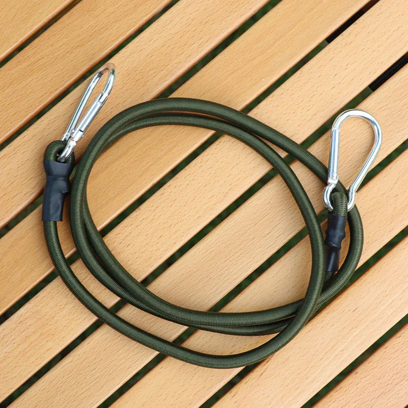 Outdoor Hiking Buckle Elastic Rope 8mm Thick Elastic Rope Luggage Tie Tent Rope Hook Camping Clothes Line