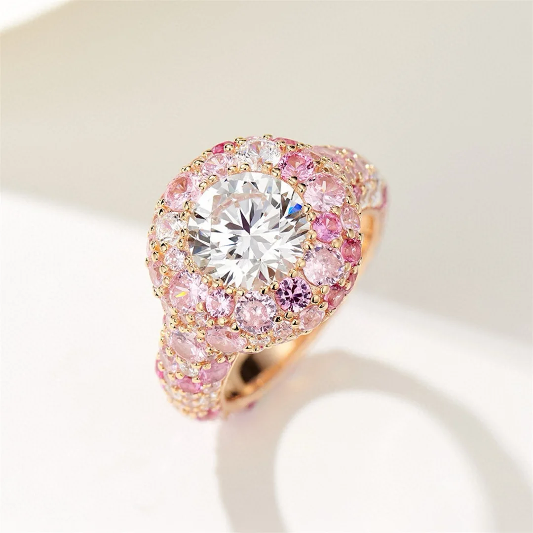 Pink Sapphire Fake Carat Diamond Ring Sapphire Fabulous Fake