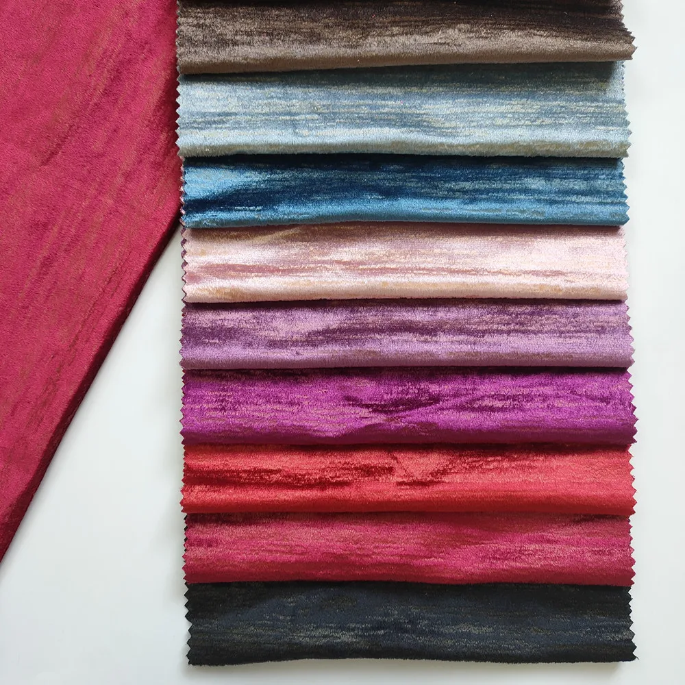 New Designs Quality Ltaly Velvet Fabric Plain Dyed Pressing Glue Velvet