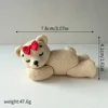 07-orsetto di peluche leggero sdraiato-rosso
