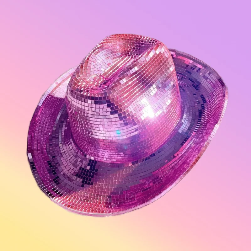 New Inspired Disco Ball Festival Hat Pink Bachelorette  display picture 1