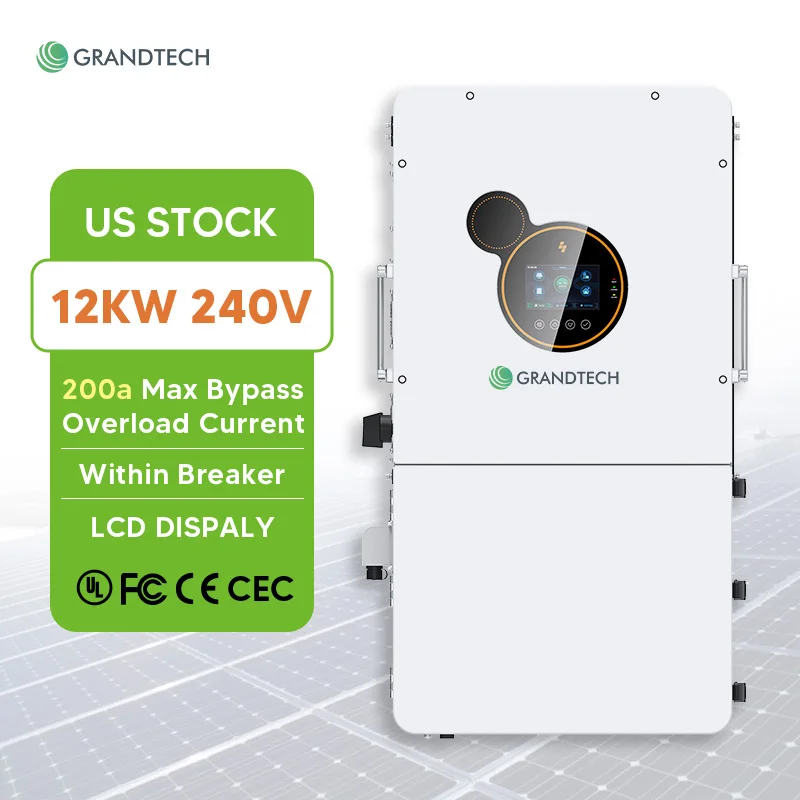 Tulipalo tarjouksessa täydellinen paketti 12 kw 10 kva hybridiaurinkoenergian järjestelmä verkossa/pois-verkosta kaksivaiheisella ulostulolla paras hinta ohitusvirta 200 A