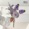 Deep purple rapeseed-light purple ping-pong chrysanthemum snapdr