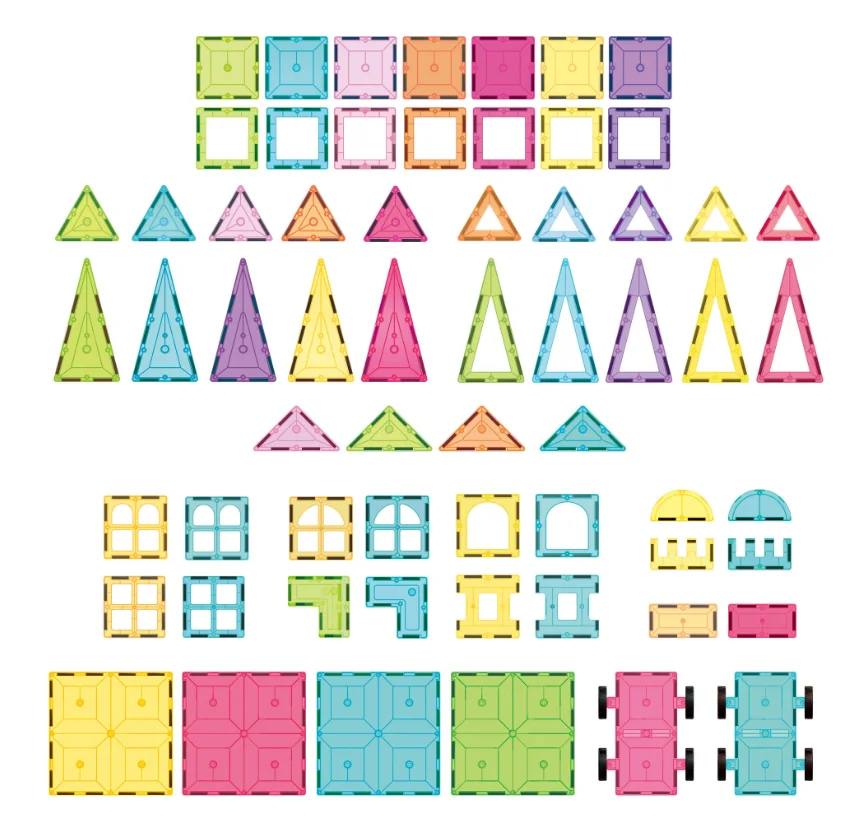 Взрывной чистый цвет окна магнитный лист детские образовательные строительные блоки для строительства Прозрачные 100PCSkids игрушки