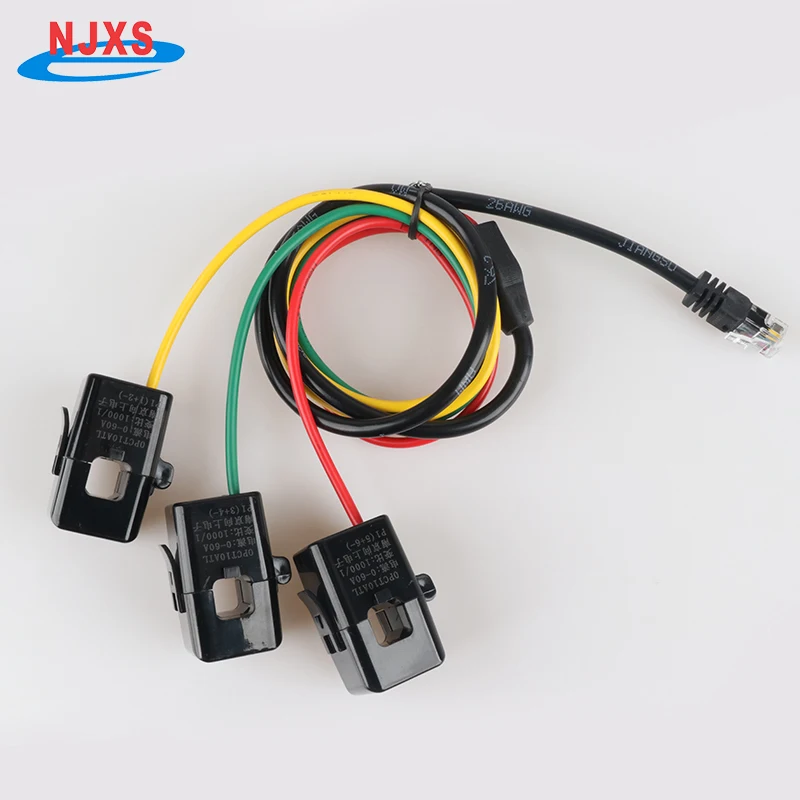 NJXSE OPCT16ATL Split Core Current Transformer Three-in-one with RJ12 CT 5A 10A 30A 50A 100A 150A/50mA 100mA Clamp Transformer