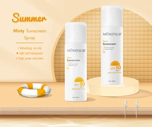 Private Label Wholesale Korean Vegan Organic Premium Brightening Sunscreen SPF 50 30 Face Spray Lotion Luxury for Face for Body