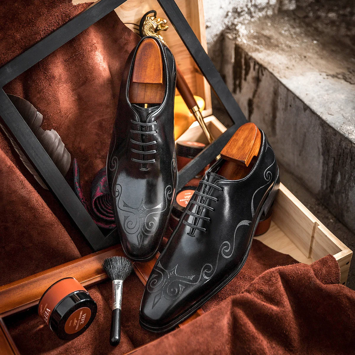 Designer Luxury Men Dress Office Genuine Leather Official Pointed Oxford  Shoes