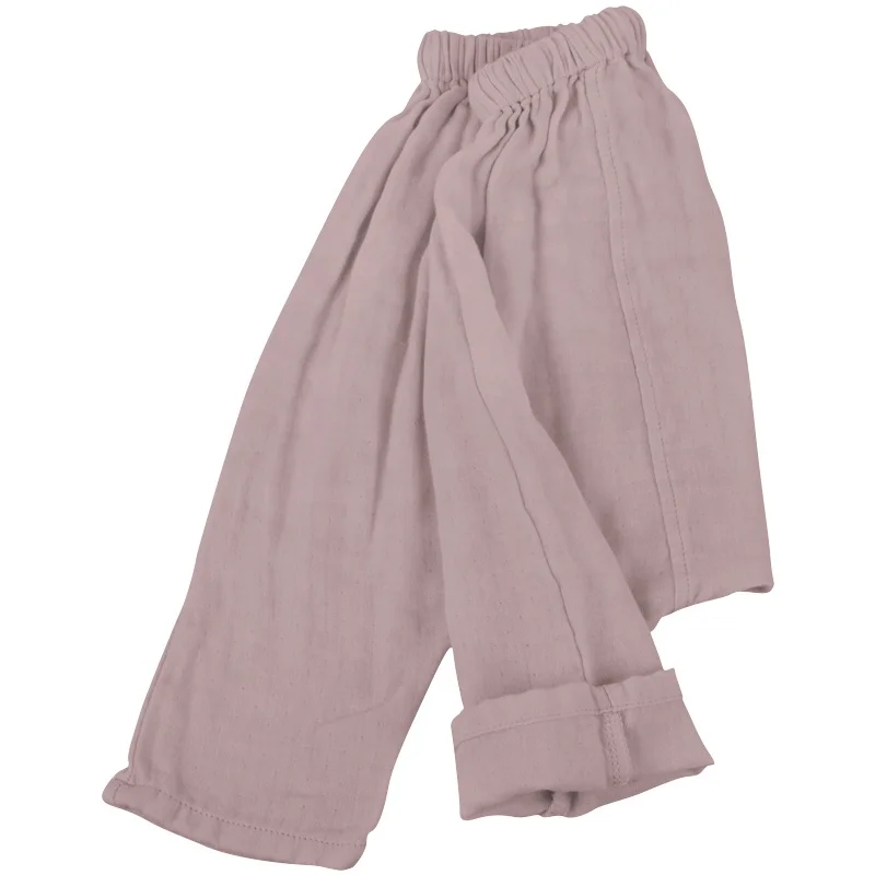 
 Мягкие дышащие простые бамбуковые хлопковые муслиновые детские брюки  