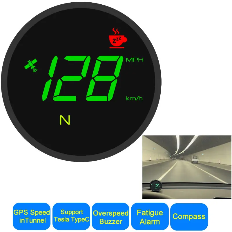 Tesla Model Y Gps Speedometer Heads Up Display Hud For All Car Buy Universal Car Speedometer