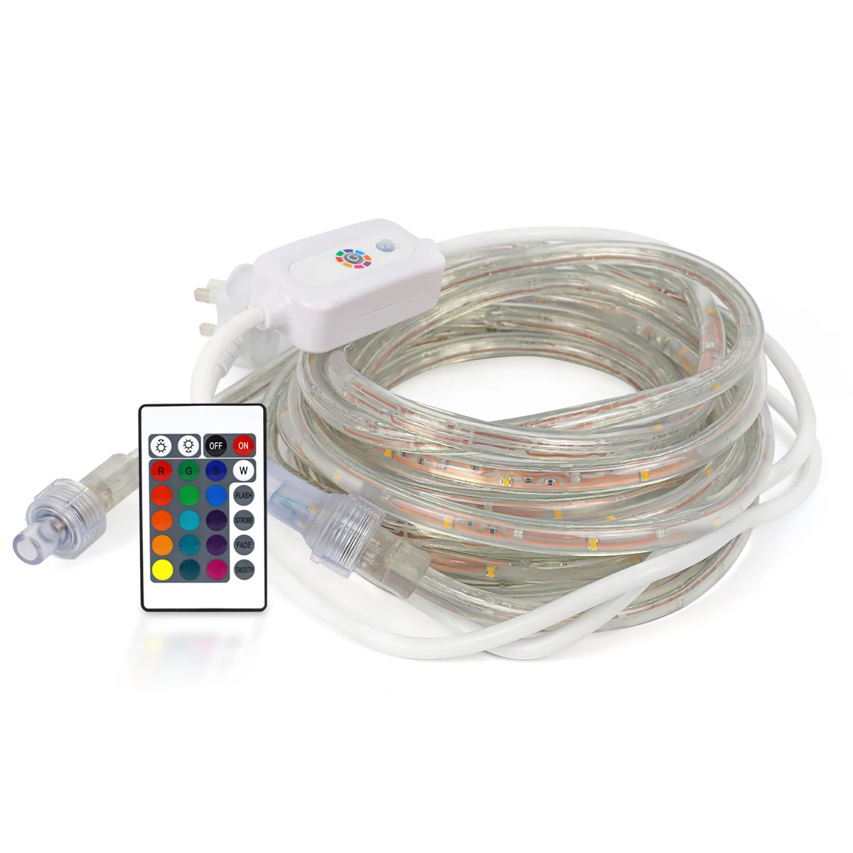 24ft RGB LED Rope Light IP65 Waterproof Any-Bendable Water Pipe Lamp Outdoor for Swimming Pool Linear Atmosphere