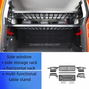 Aluminium Alloy Foldable Trunk Rear Door Shelf Double Tailgate Table Storage Rack for  Fuel tank 300 Accessories