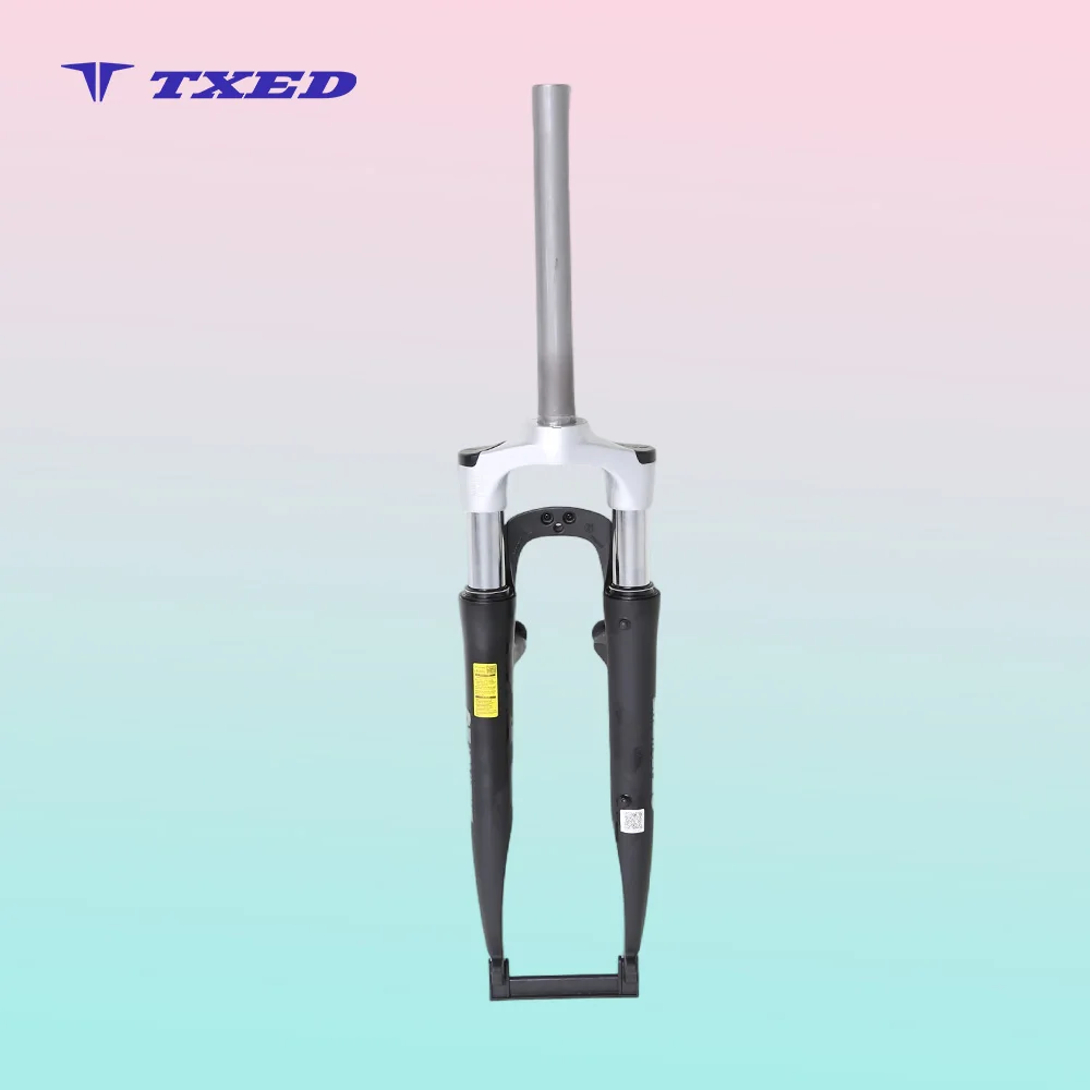High Quality Aluminum Suspension Fork with Coil Spring for BMX/Kids' Bikes Silver Crown 100mm Dropouts Disc Brake Mounts