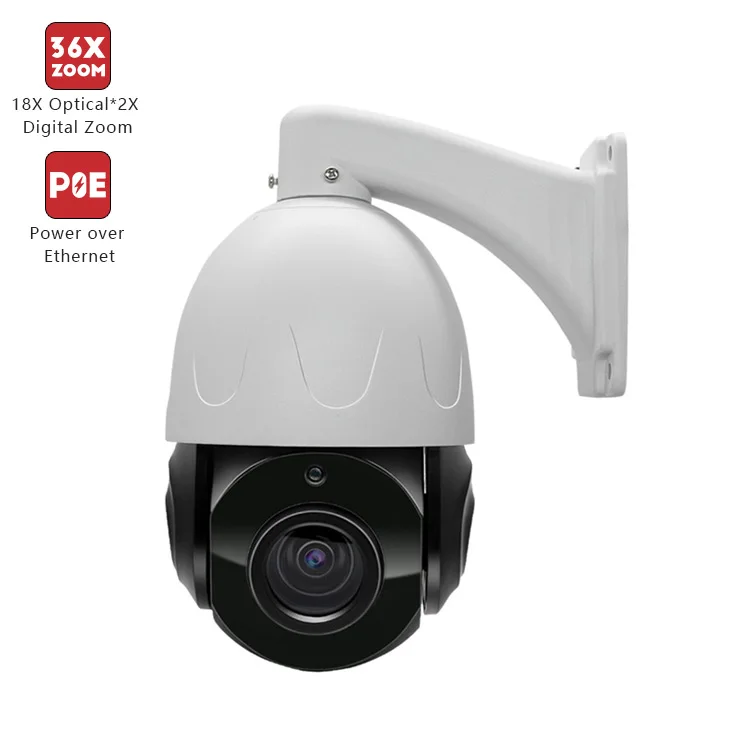 8MP 5X Zoom PTZ  IP POE Camera Long Range waterproof IR 4K Indoor Outdoor CCTV Security Network Camera Dome