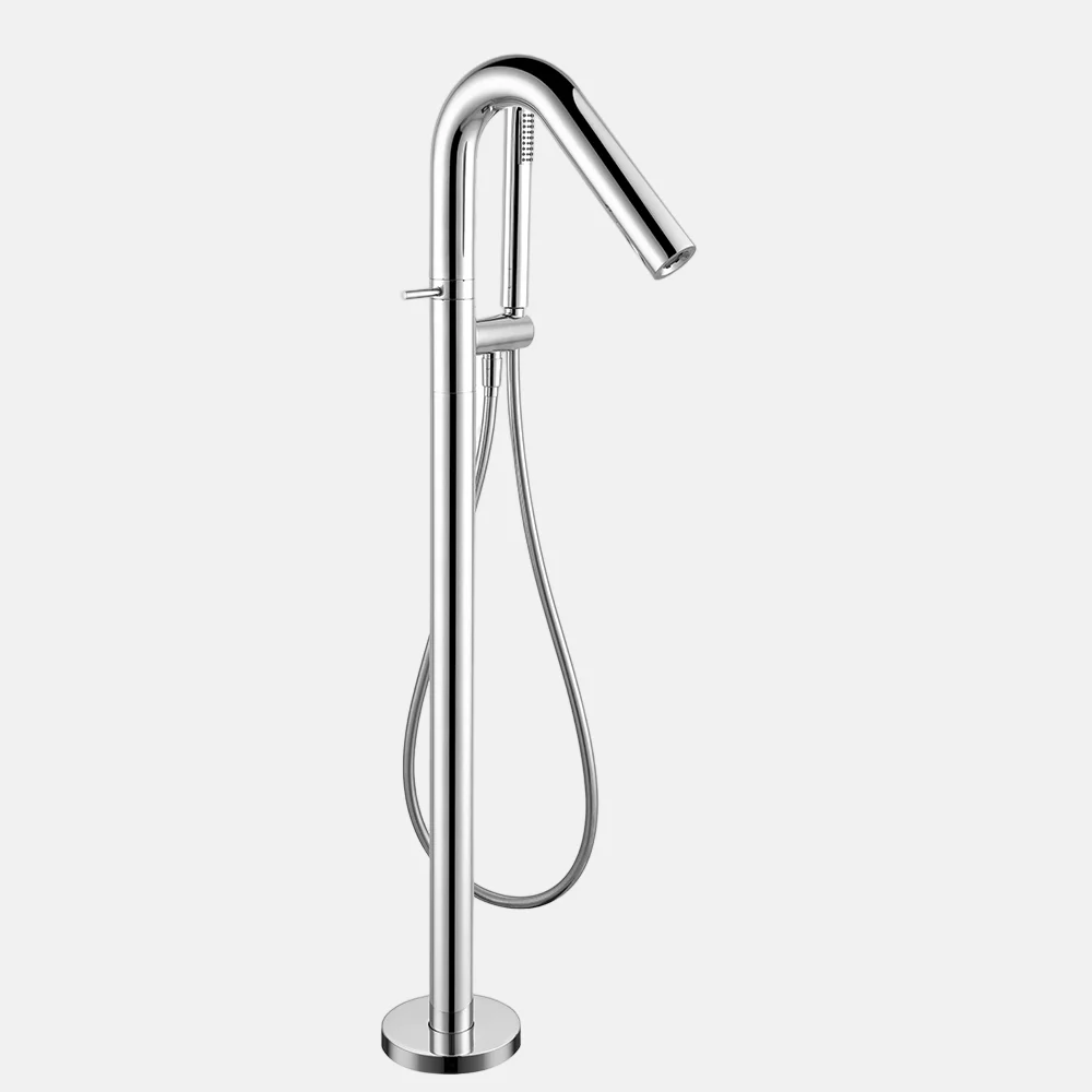 floor mounted luxury faucet bathtub
