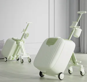 Factory Supply Kid's Stroller High Quality Hard Shell Light Weight  Removable Luggage Kids Suitcase for Travel