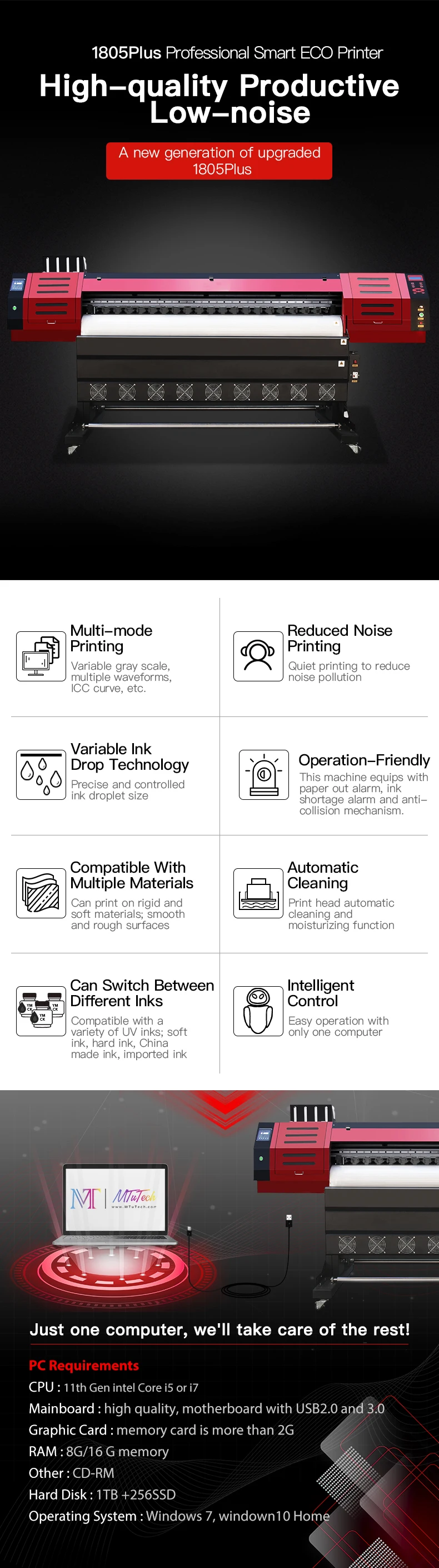 Mt Refretonic Digital Inkjet 1.8m Banner Printing Machine With Wholesale Price Buy Banner