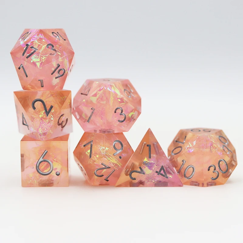 Custom 16mm Polyhedral Resin Dice Set for Dnd RPG Handmade Dnd RPG Accessories manufacture