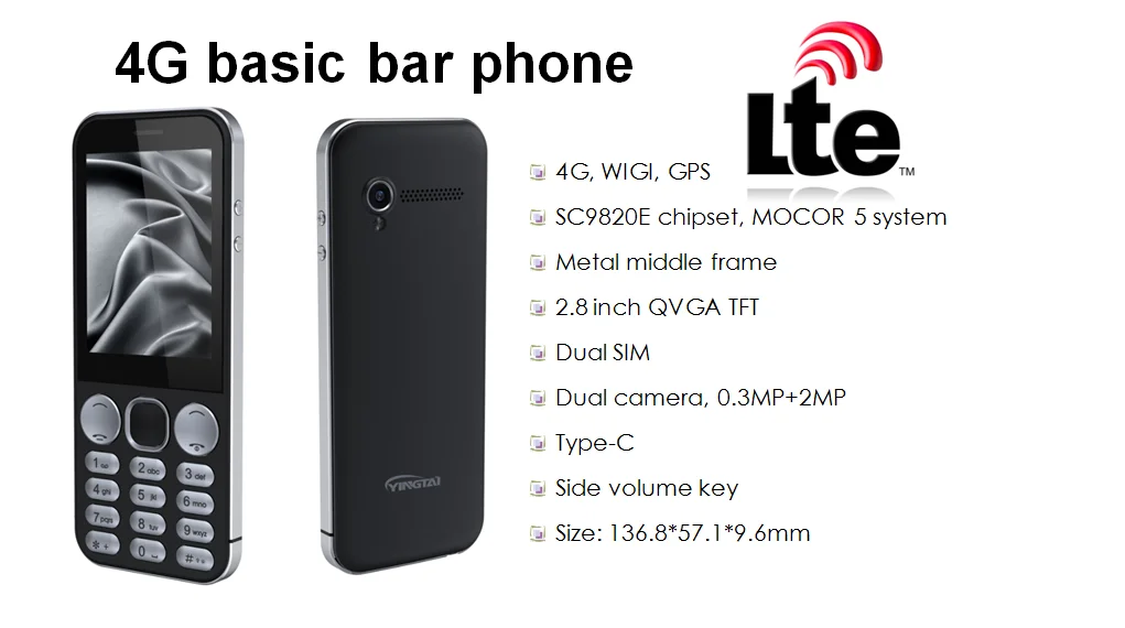 2.8 Inch Metal Body New Arrival Slim Keypad Mobile Phone 4g Android Smart Phone Unlocked 4g Feature Phone